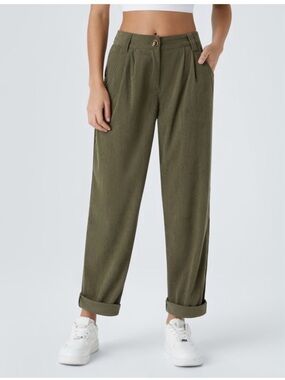 HALARA Olive Green Corduroy Trousers